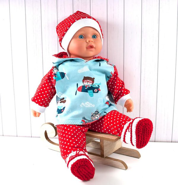 Puppenkleidung Babypuppe mit Flieger