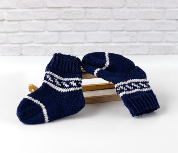 Babysocken dunkelblau blaugrau