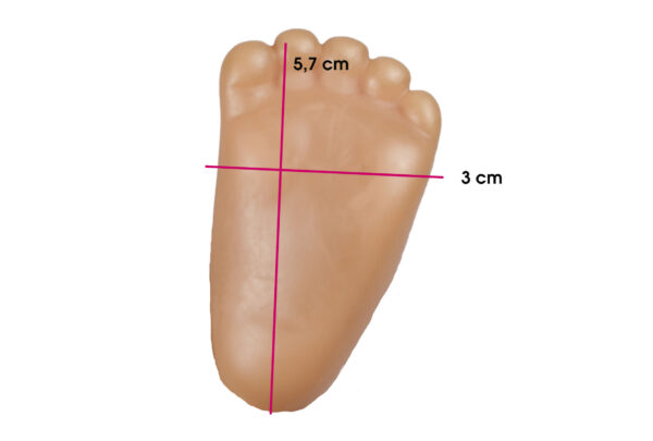 Fußmaß 3 x 6 cm