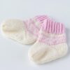 Babysocken weiß rosa grau