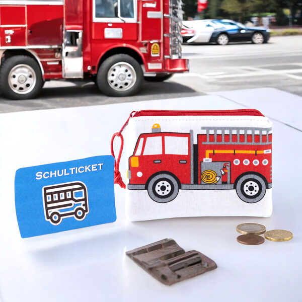 Geldbörse für Kinder mit großer Feuerwehr