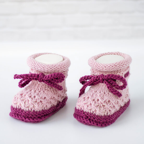 Babyschuhe Rosa und Beere