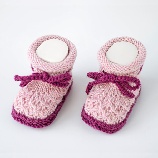 Babyschuhe Rosa und Beere