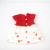 Puppenkleidung Kleid mit Erdbeeren hinten