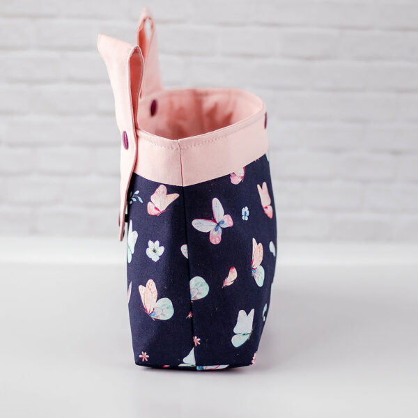Lenkertasche mit Schmetterlingen seitlich