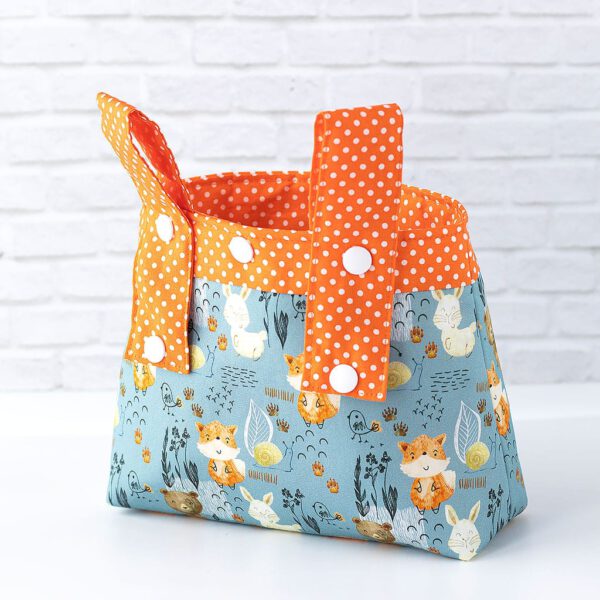 Lenkertasche für Kinder Waldtieren groß Rückseite