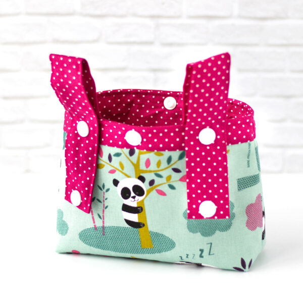 Lenkertasche für Kinder mit Pandabär klein rückseite