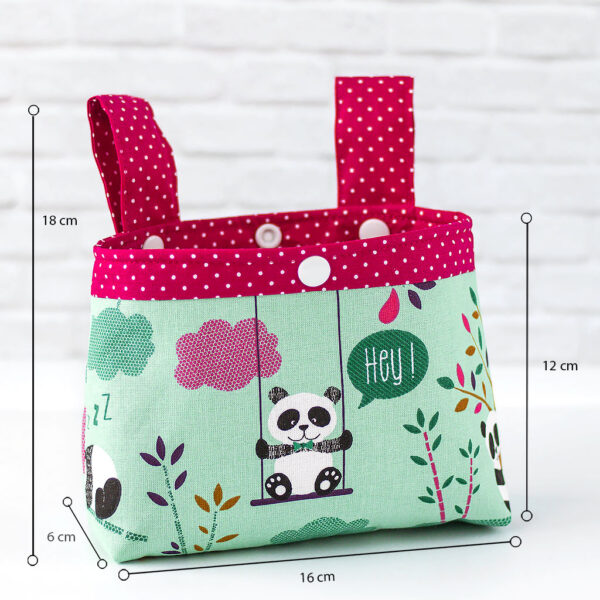 Lenkertasche für Kinder mit Pandabär klein Maße