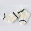 Babysocken weiß petrol