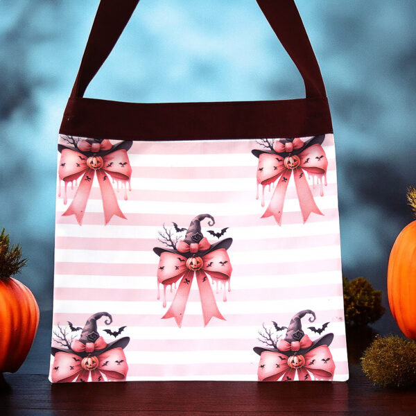 Halloween Tasche mit Schleifen und Hexenhut