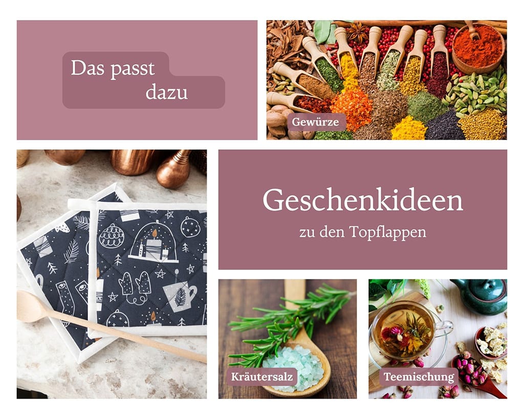 Geschenkideen passend zu den Topflappen
