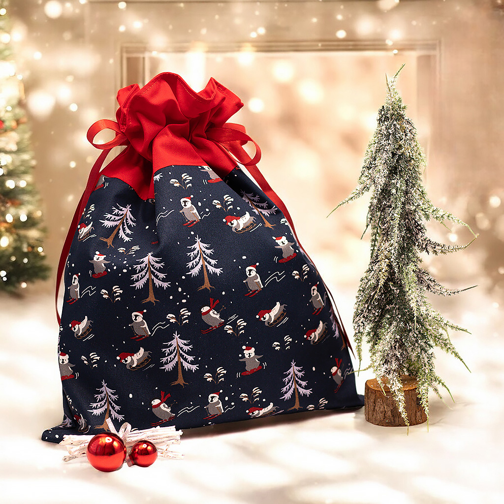 Geschenkbeutel mit Pinguinen