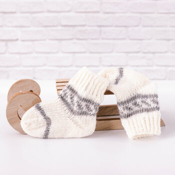 Babysocken beige und weiß