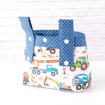 Lenkertasche mit Baufahrzeugen