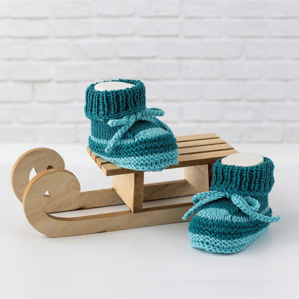 Babyturnschuhe in petrol Tönen