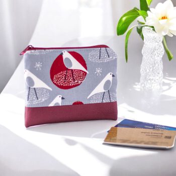 Minitasche mit Vogel Motiv und Kunstleder