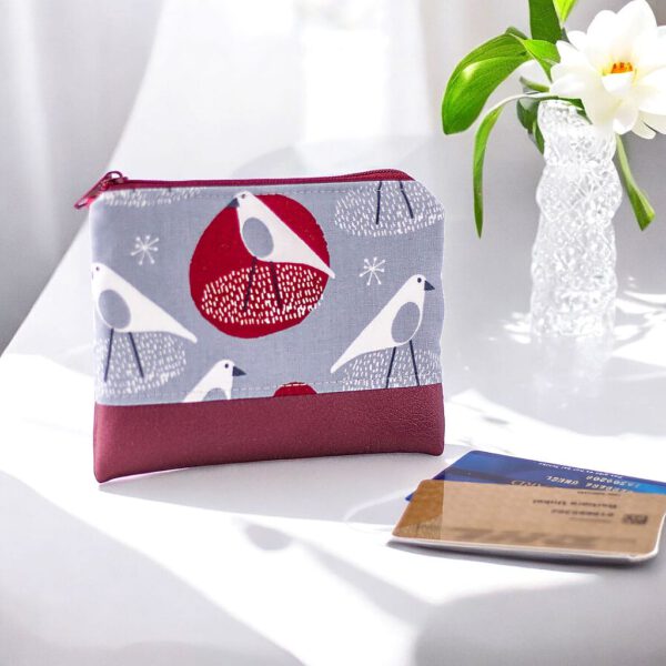 Minitasche mit Vogel Motiv und Kunstleder