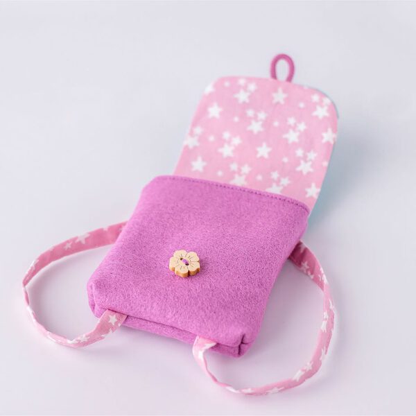 Puppenrucksack Einhorn geöffnet