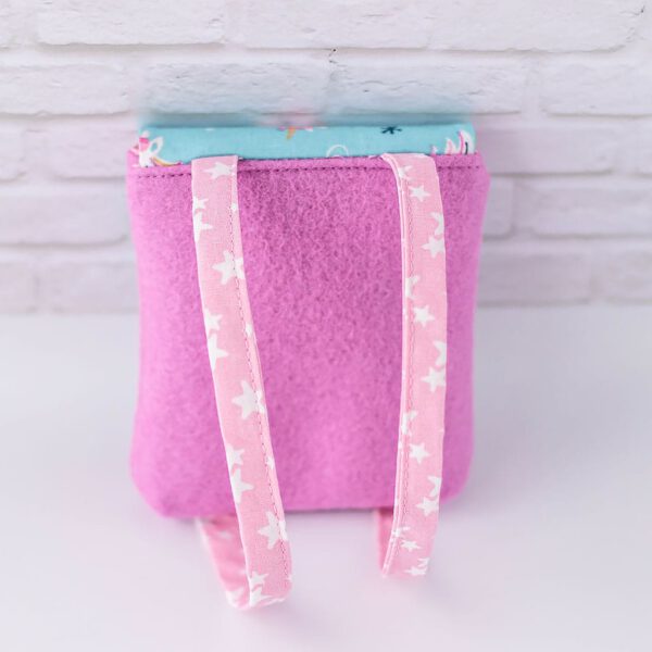 Puppenrucksack Einhorn Rückseite
